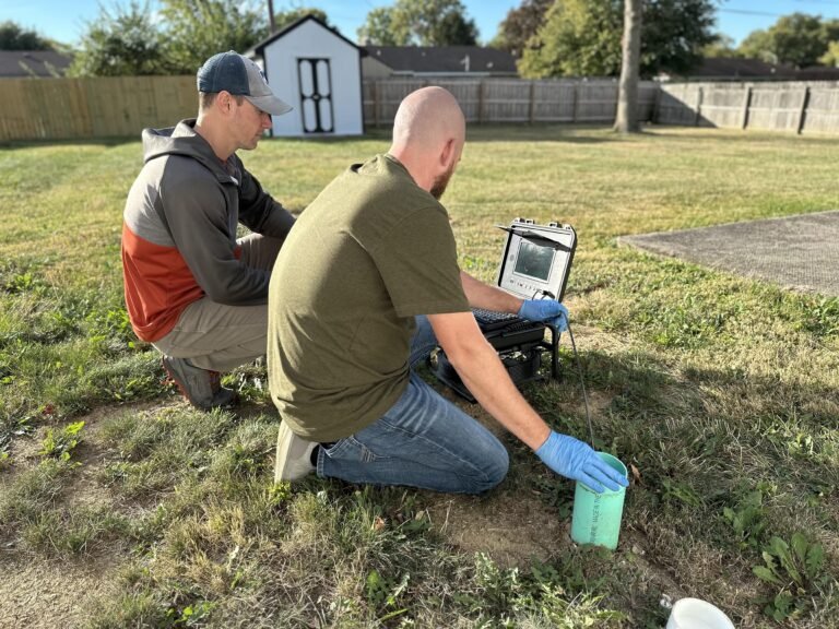 person doing a sewer inspection in cincinnati ohio with a camera